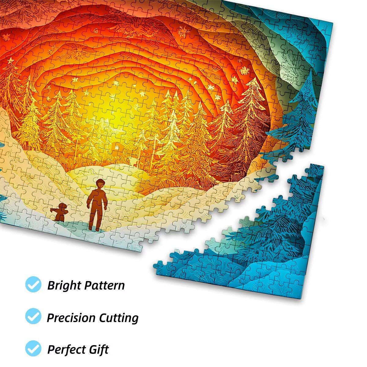 Puzzle 1500 sztuk dorośli las abstrakcyjny zestaw puzzli dla dorosłych 87 x 57 cm, kolorowe, klasyczne wyzwanie edukacyjne Superior Zabawki dla Mężczyzn Wyzwanie Zabawki Rodzina Prezent Dekoracja