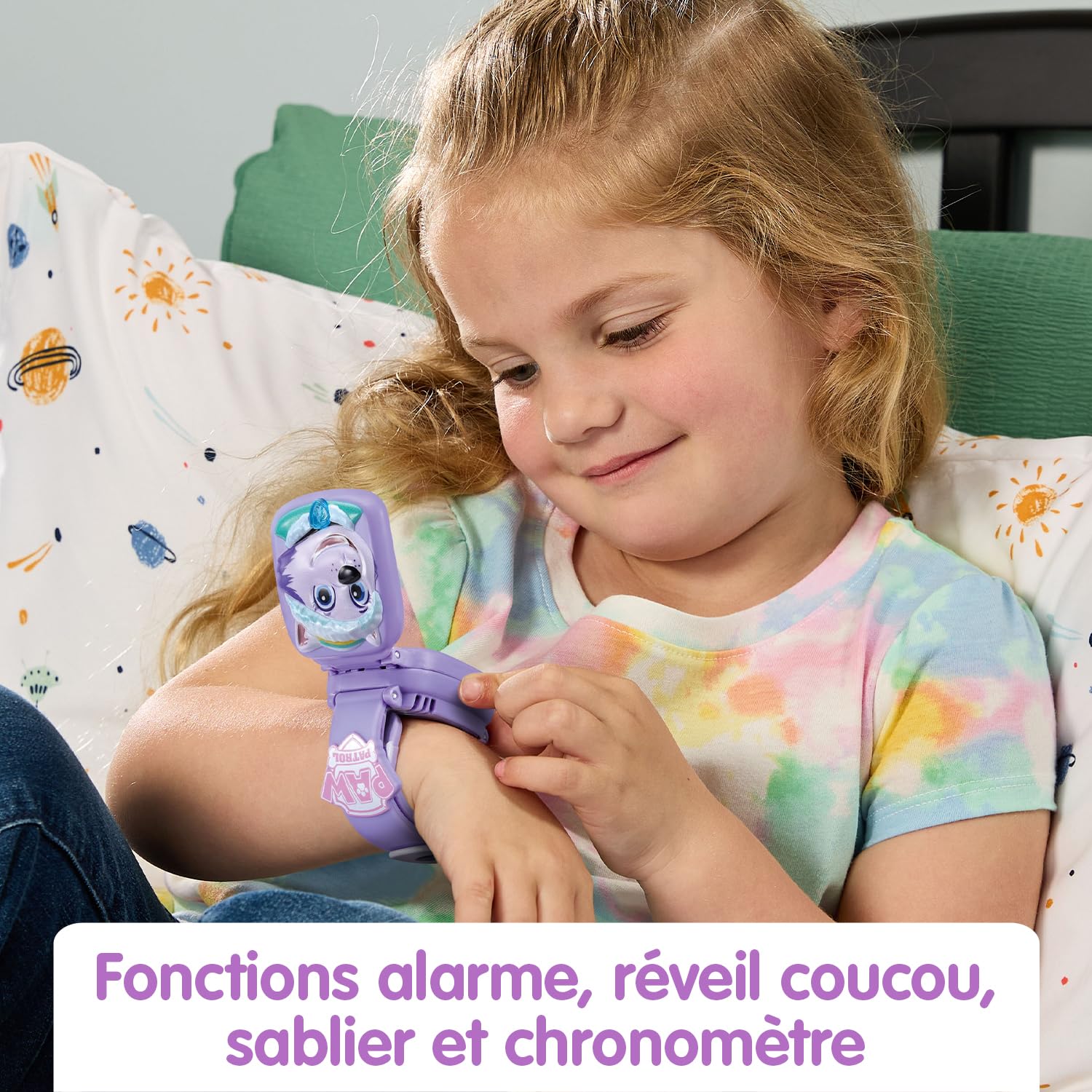VTech - La Montre-Jeu Interactive d'Everest - Montre Pat' Patrouille avec Écran Animé, Bracelet Réglable, 10 Cadrans, 4 Jeux - Jouet Paw Patrol - Cadeau Enfant de 3 Ans à 7 Ans - Contenu en Français
