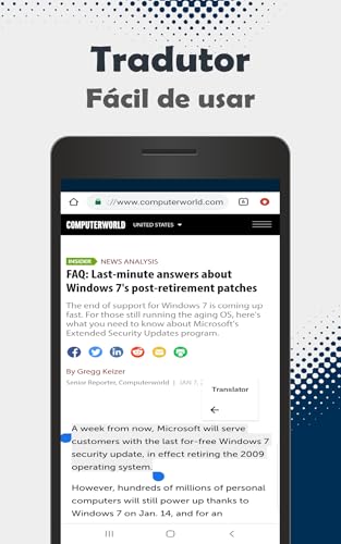 Tradutor - suporte para 104 idiomas (inglês, chinês, japonês, espanhol, francês, etc)