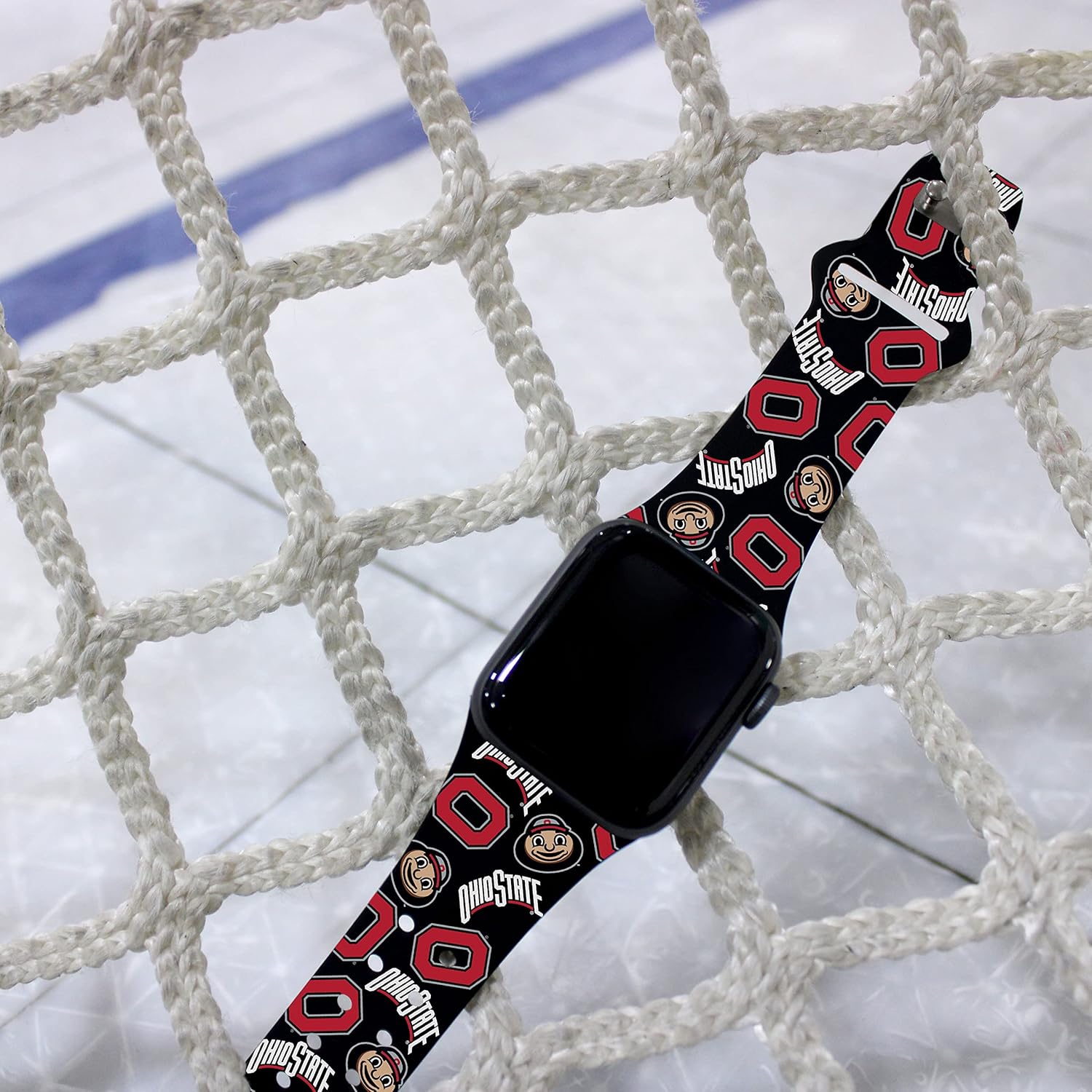 AFFINITY BANDS Ohio State Buckeyes HD Combo Package Compatible with Apple Watch and AirPods Pro (38/40/41mm (42mm Series 11) Long Random)