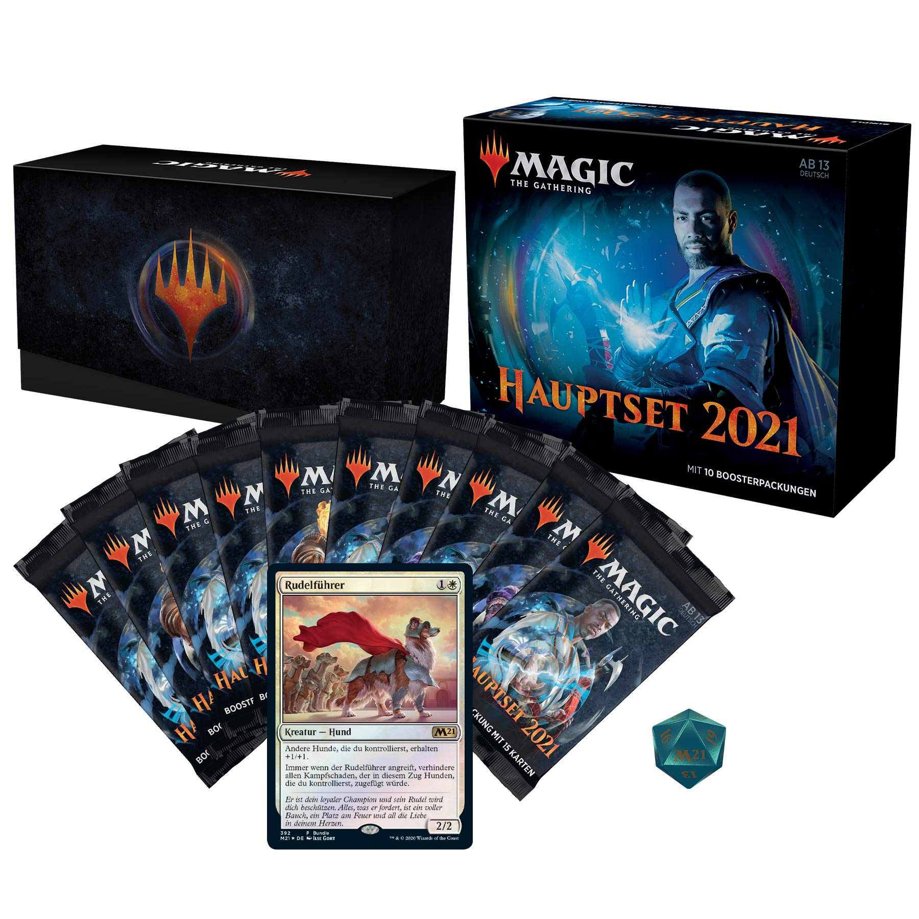 Magic: The Gathering zestaw główny 2021 Bundle 10 opakowań i akcesoriów (wersja niemiecka)