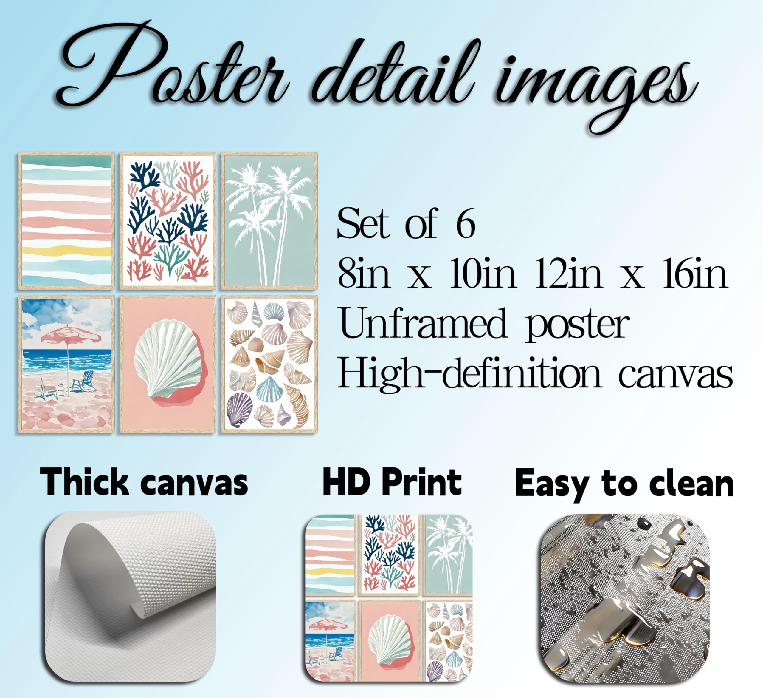 Coastal Wall Art - Boho Beach Prints -2