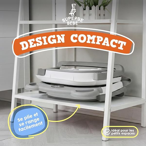 Baignoire Bébé Pliable XXL Avec Coussin De Bain Bebe Et Thermomètre Intégré - Baignoire Enfant Avec Siege De Bain Pour Bebe - baignoire Bebe Sur Pied - Idéal Pour Cadeau De Naissance Fille Ou Garçon - 2