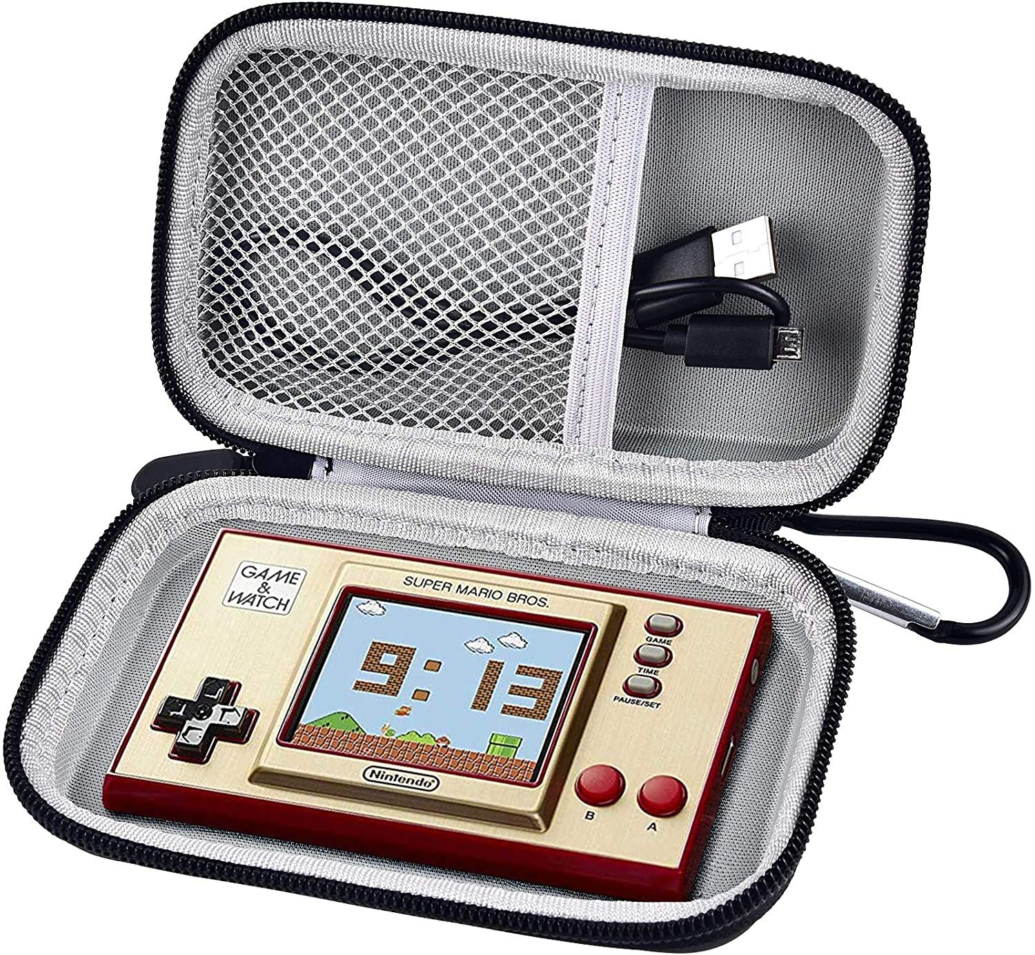 Case compatible with Game & Watch: Super Mario Bros and compatible with The Legend of Zelda - Black