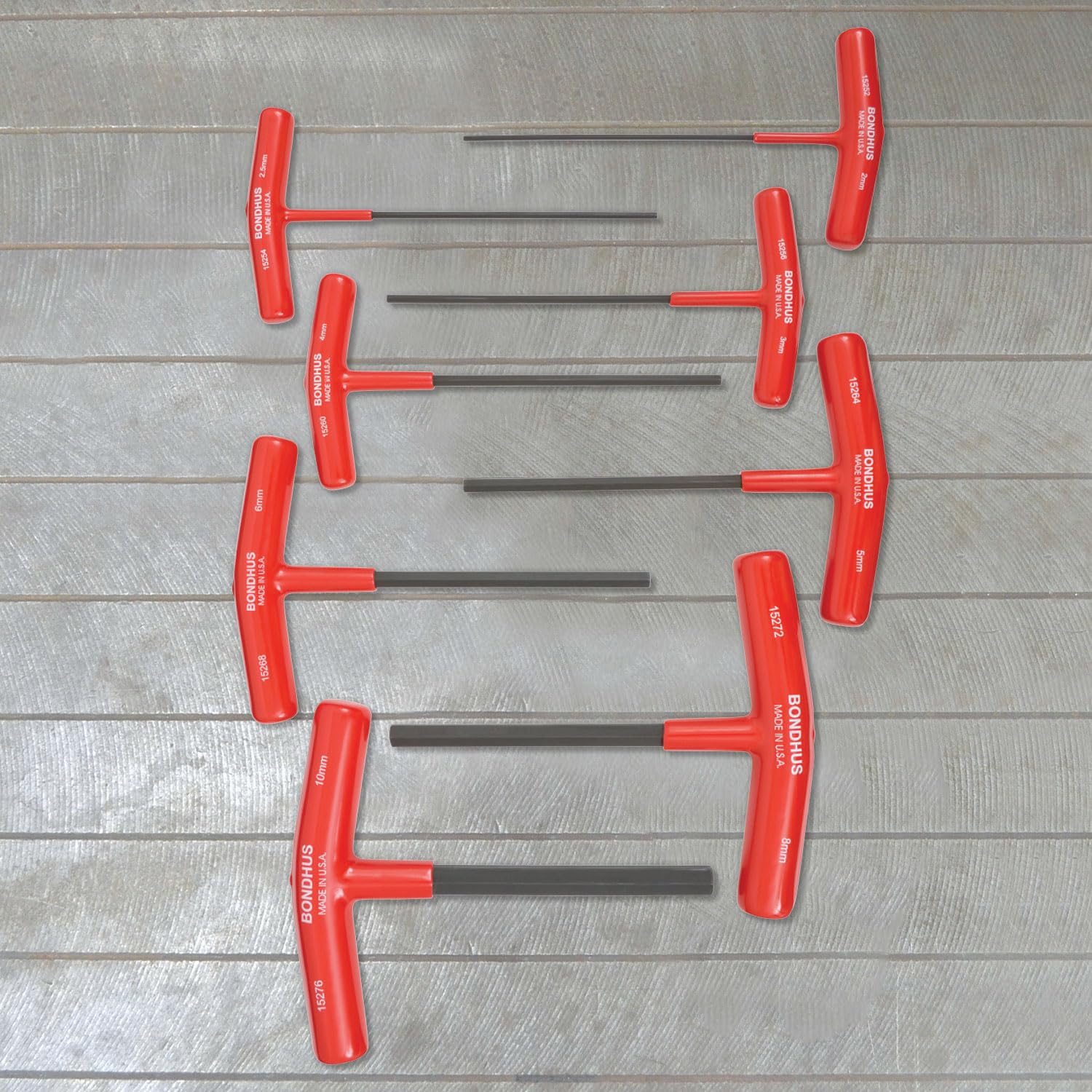 Bondhus, HTX80M 15287 - Juego hexagonal de mango en T de 8 piezas de 2-10 mm, 15287