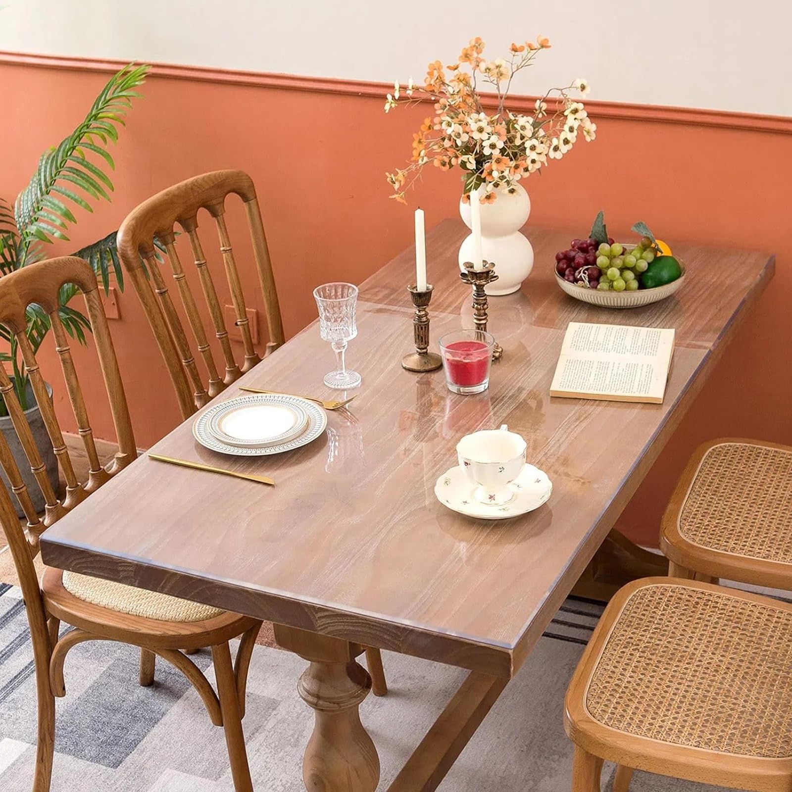 Sottomano da scrivania Trasparente 100 x 40 cm Grande Tappetino da Scrivania, Copritavolo Trasparente PVC Antiscivolo per Casa/Ufficio Pellicola per Tavolo da 1.0mm(120cm*200cm)