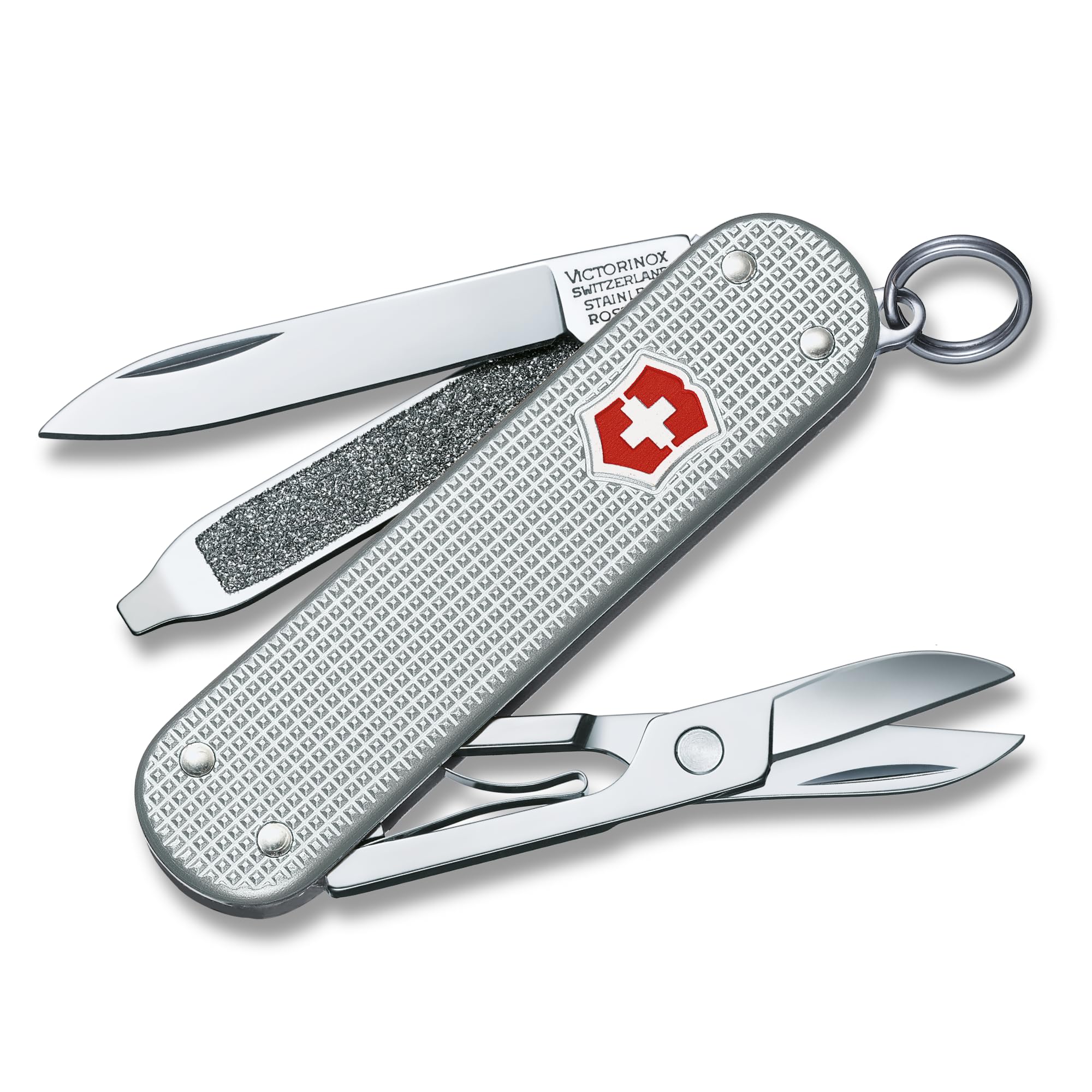 Victorinox Schweizer Taschenmesser, Klein, Classic SD Alox, Multitool, Swiss Army Knife, 5 Funktionen, Klinge, Nagelfeile