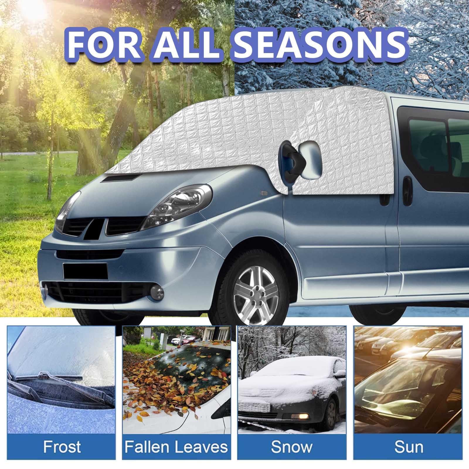 Protection de vitre compatible avec Renault Trafic X83/Opel Vivaro/Nissan Primastar 2001-2015 Protection contre les UV/glace/gel/pluie/poussière Fenêtres/feuilles tombées Pare-brise Protection de