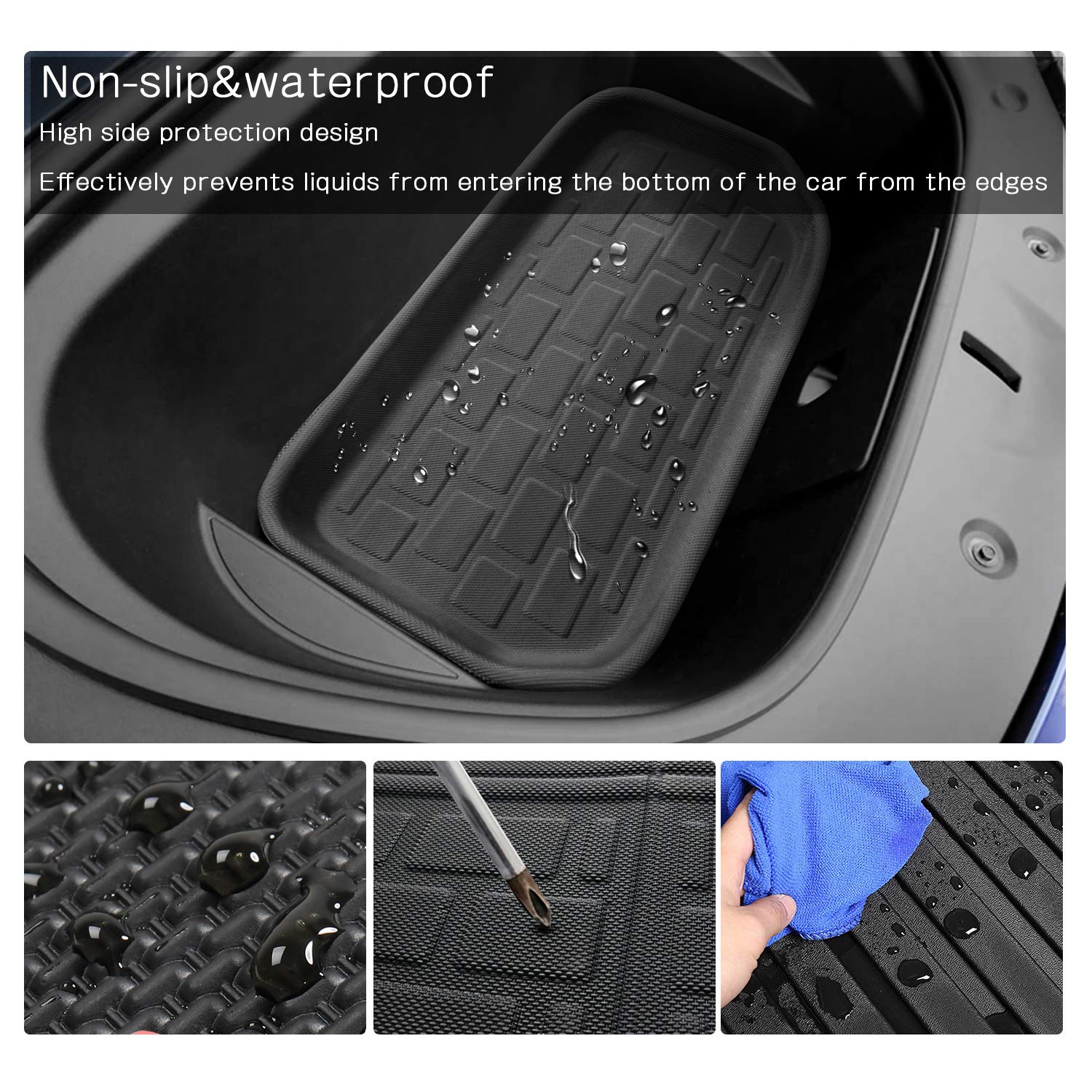 TESBEAUTY Cargo Liner Cargo Mats voor Tesla Model Y 5-zits kofferbakmatten vloermatten 7 stuks All-Weather Tesla stoelen van leer, krasbestendig, leer, krasbestendig TESBEAUTY Cargo Liner Cargo Mats voor Tesla Model Y 5-zits kofferbakmatten vloermatten 7 stuks All-Weather Tesla stoelen van leer, krasbestendig, leer, krasbestendig