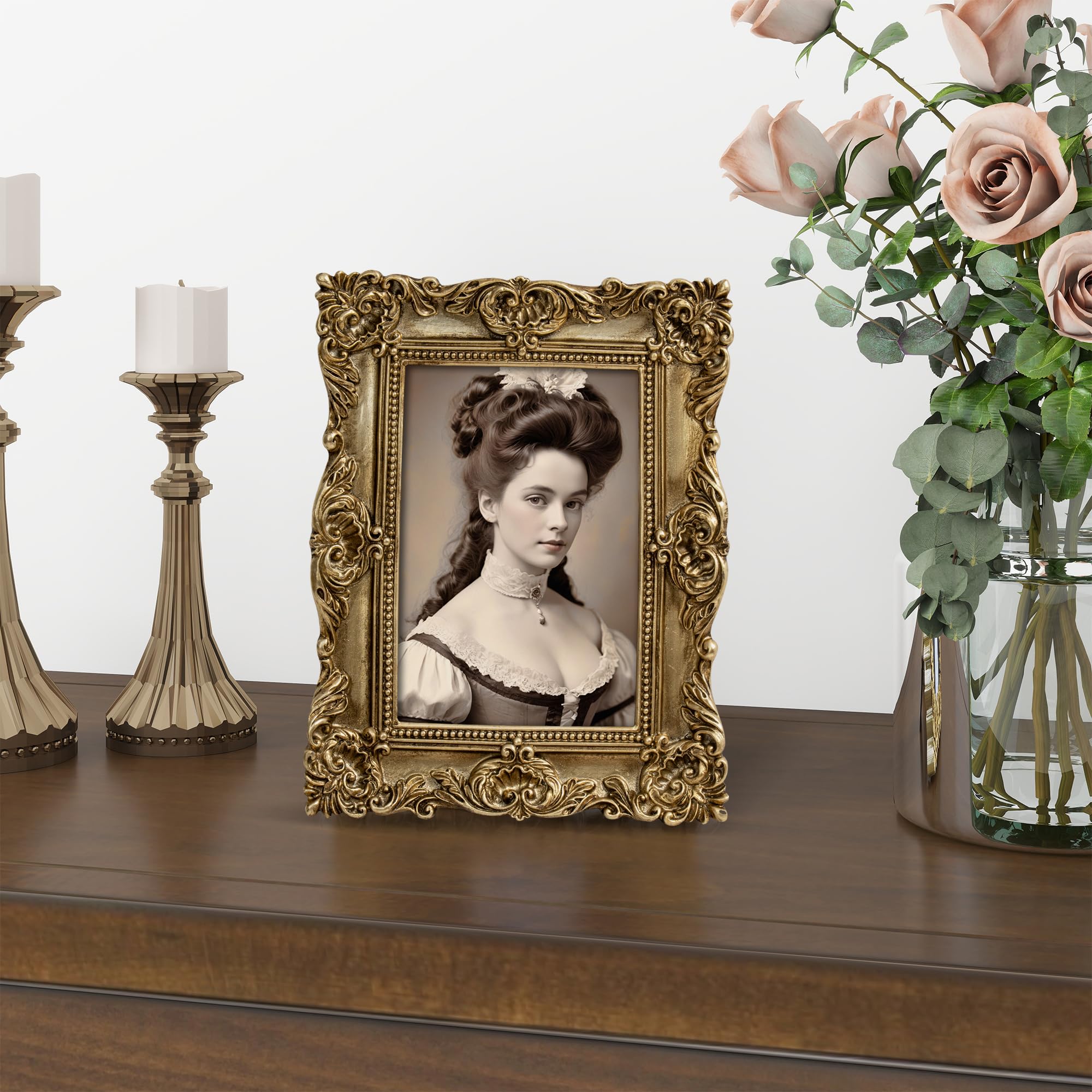 Amazon.com - Axeman 4x6 Picture Frame, Vintage Textured Hand