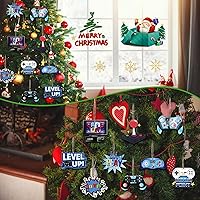 Vista 5 de Kathfly 27 piezas Adorno de Navidad de videojuegos Adorno de controlador de videojuegos para árbol de Navidad Sistema de controlador colgante