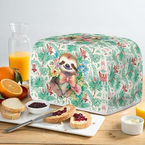 Miniatura 4 de Sloth - Cubierta para tostadora de 4 rebanadas, impermeable, compatible con la mayoría de tostadoras de 4 rebanadas, cubiertas de electrodomésticos