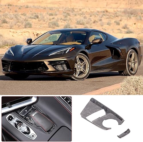 Miniatura 10 de TOYCIDFG Cubierta de interruptor deslizante de fibra de carbono para C8 Corvette Stingray 2020-2023 Z06 Z51 ABS accesorios interiores