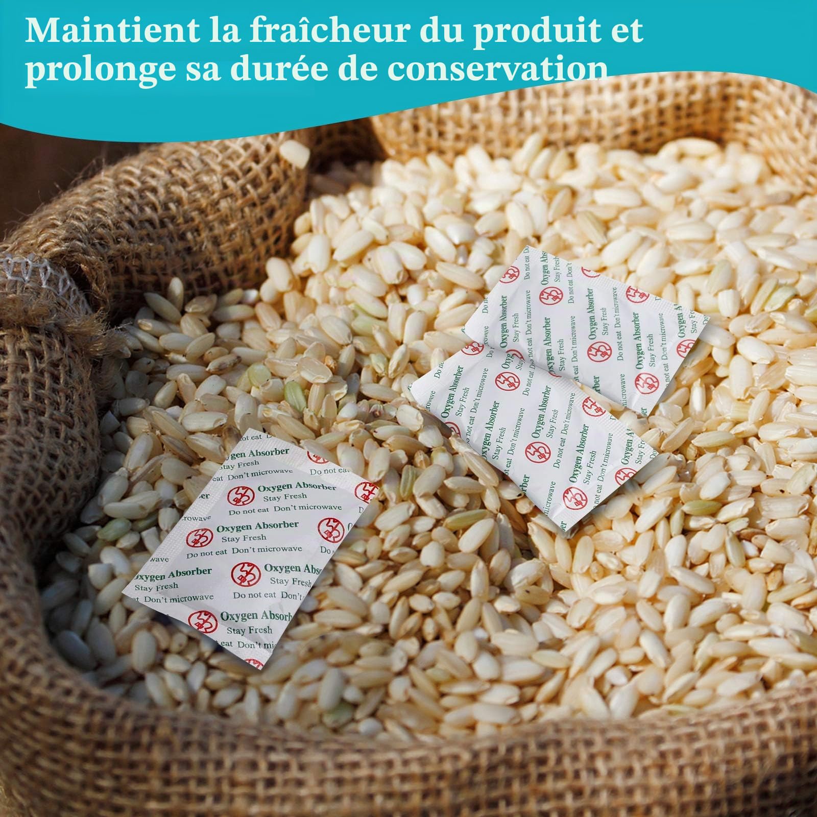 2000CC(30-Pack) Paquets d'absorbeurs d'oxygène de Qualité Alimentaire pour le Stockage d'aliments Séchés et à Long Terme Faits Maison, Stockés dans un Sac Sous Vide