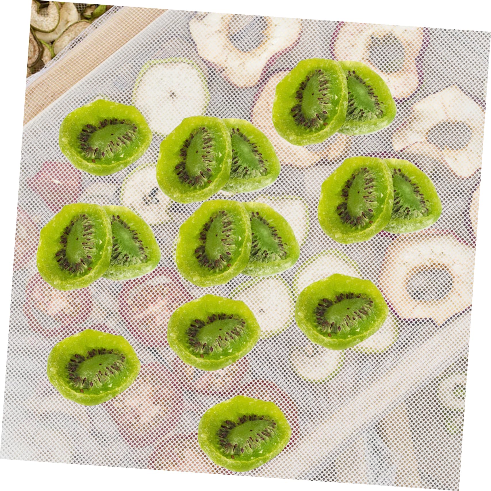 Cabilock Sheet Fruit Dehydrator Mat Round Non Stick Drying Mat for Meat Vegetables and Fruits Heat Resistant Easy to Clean Food Dryer Accessory