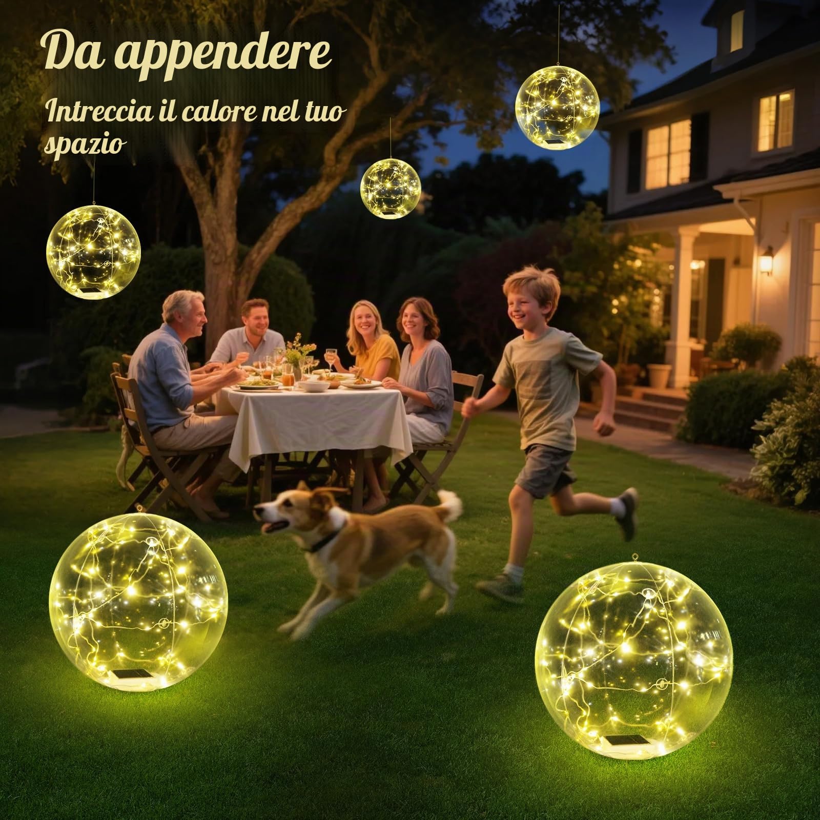 Askyli - Luci galleggianti solari per piscina, 38,1 cm, luce solare impermeabile che galleggia, luci LED bianca calda per palline da piscina, luci solari per piscina con accensione automatica per