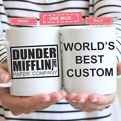 Miniatura 2 de Taza de café divertida con el mejor jefe del mundo, divertida taza personalizada, taza personalizada, taza para fanáticos de Michael Scott, idea de