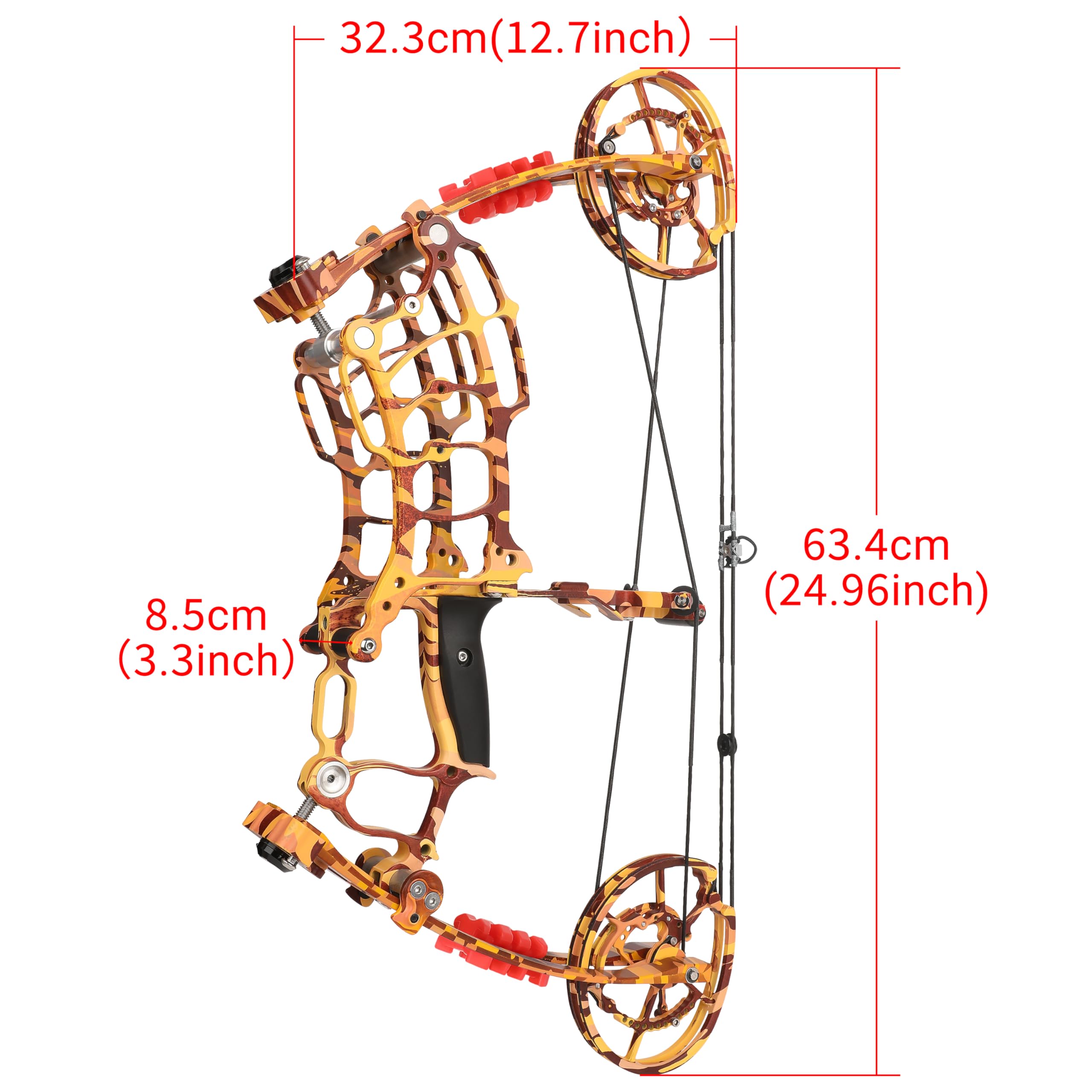 Compoundbogen-Set 30-60 lbs 80% Ablasskraft Links/Rechts Für Pfeile und Kugeln geeignet Ideal für Jagd und Training