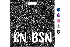 Glittery Black Badge Buddy for Proud RN BSN Nurses
