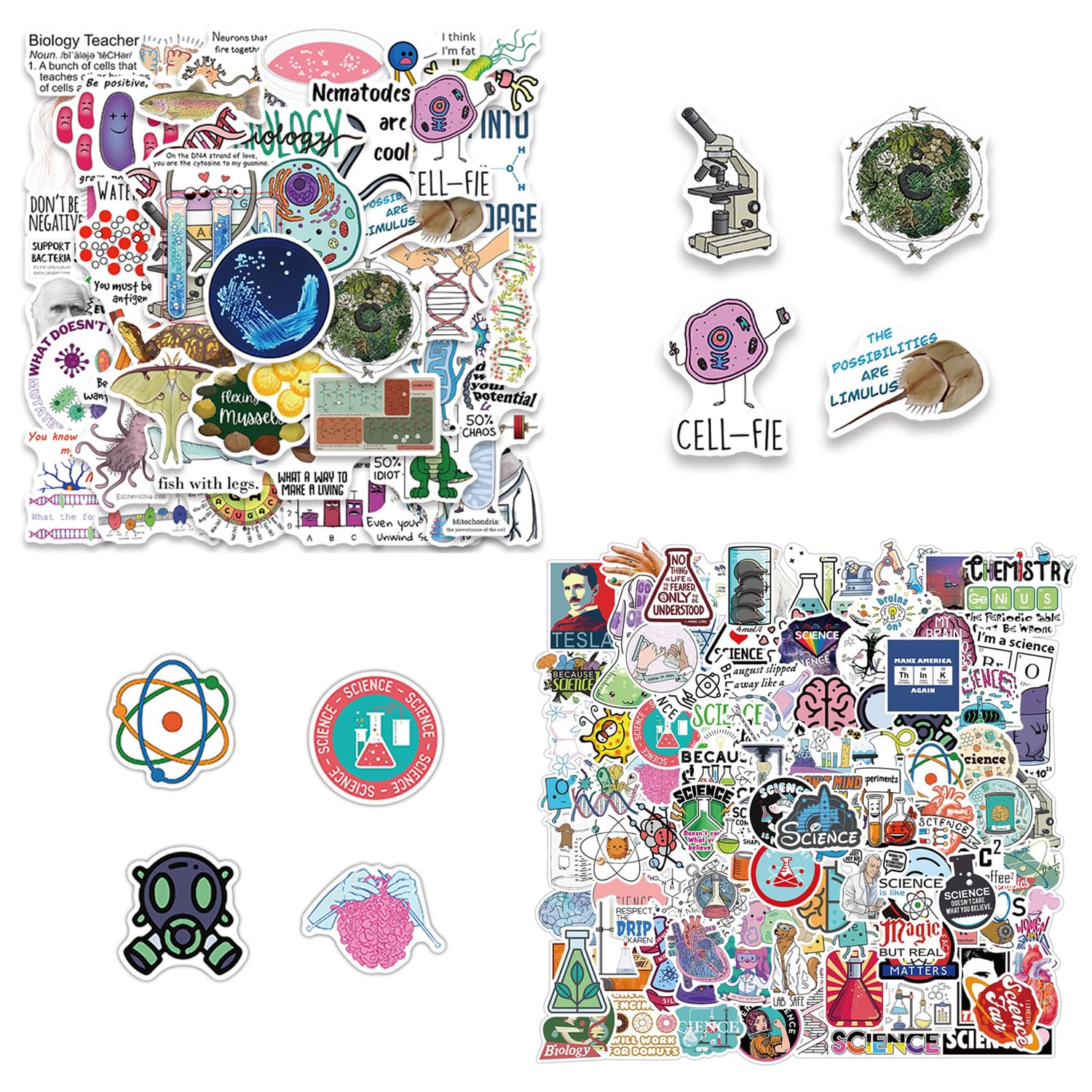 NXPWRC 150 Science Laboratory Theme Stickers, Creative Graffiti Stickers, Laboratory Equipment Stickers