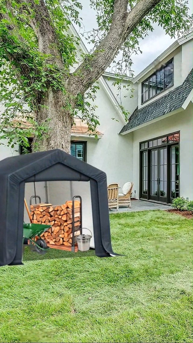 ☆GARAGE type38 38x40x12/9 Metal Garage with 12' Lean-To | Vertical Roof