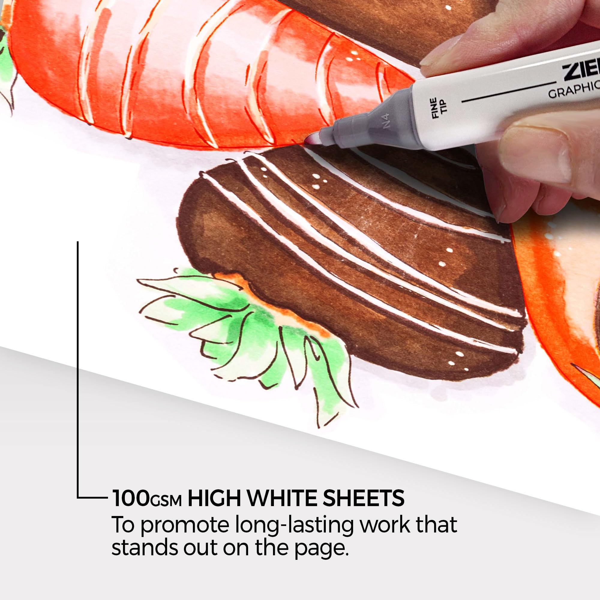 Artists Marker & Illustration Pad, High White - Image 4