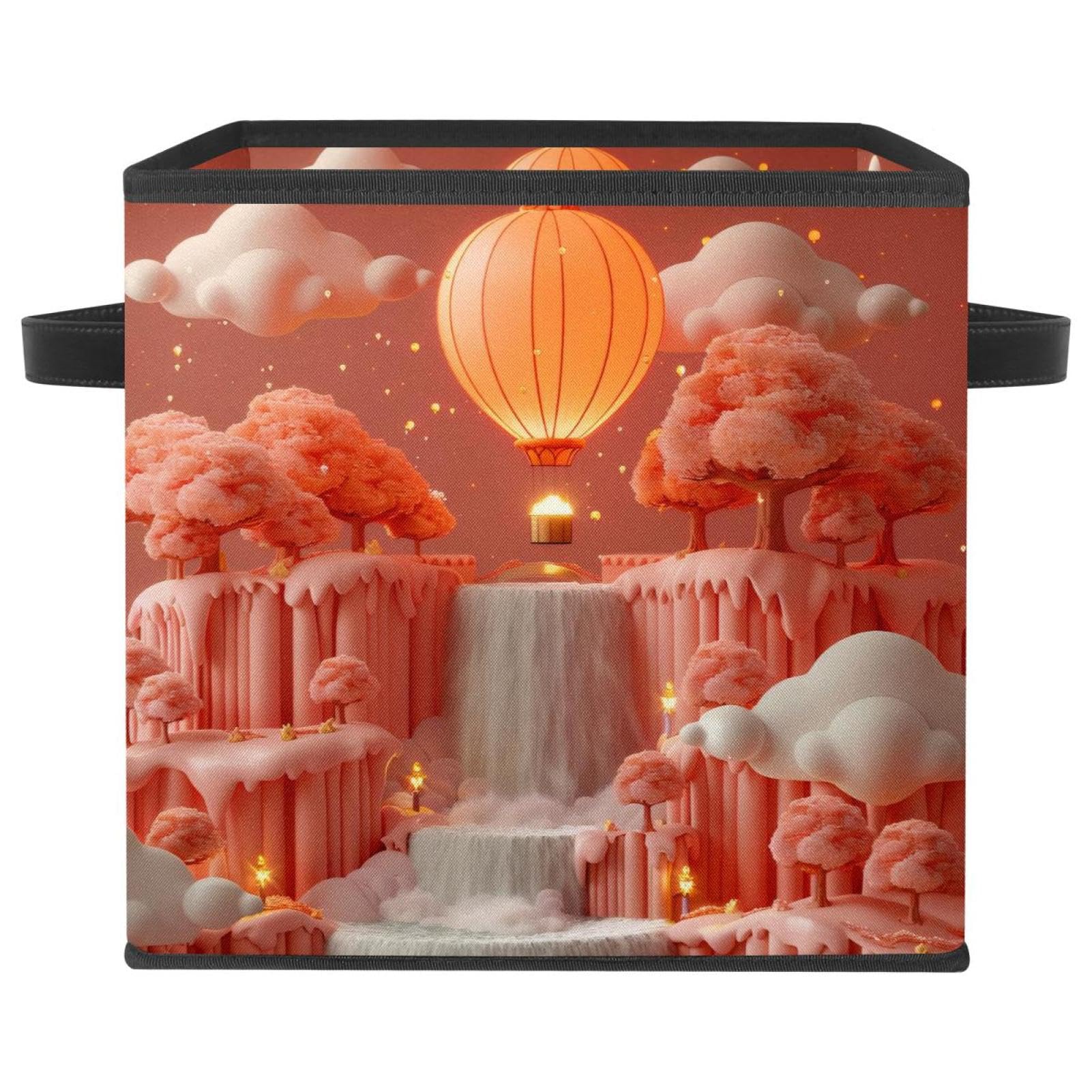 Boîte de rangement pliable style montgolfière pour organiser la chambre d'enfant