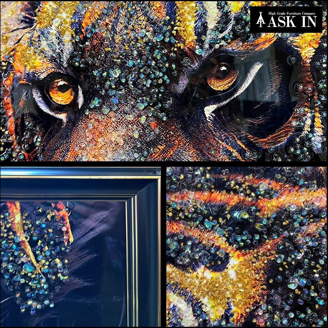 Amazon.co.jp: クリスタルアート おしゃれ 58x68cm トラ 虎 かっこいい