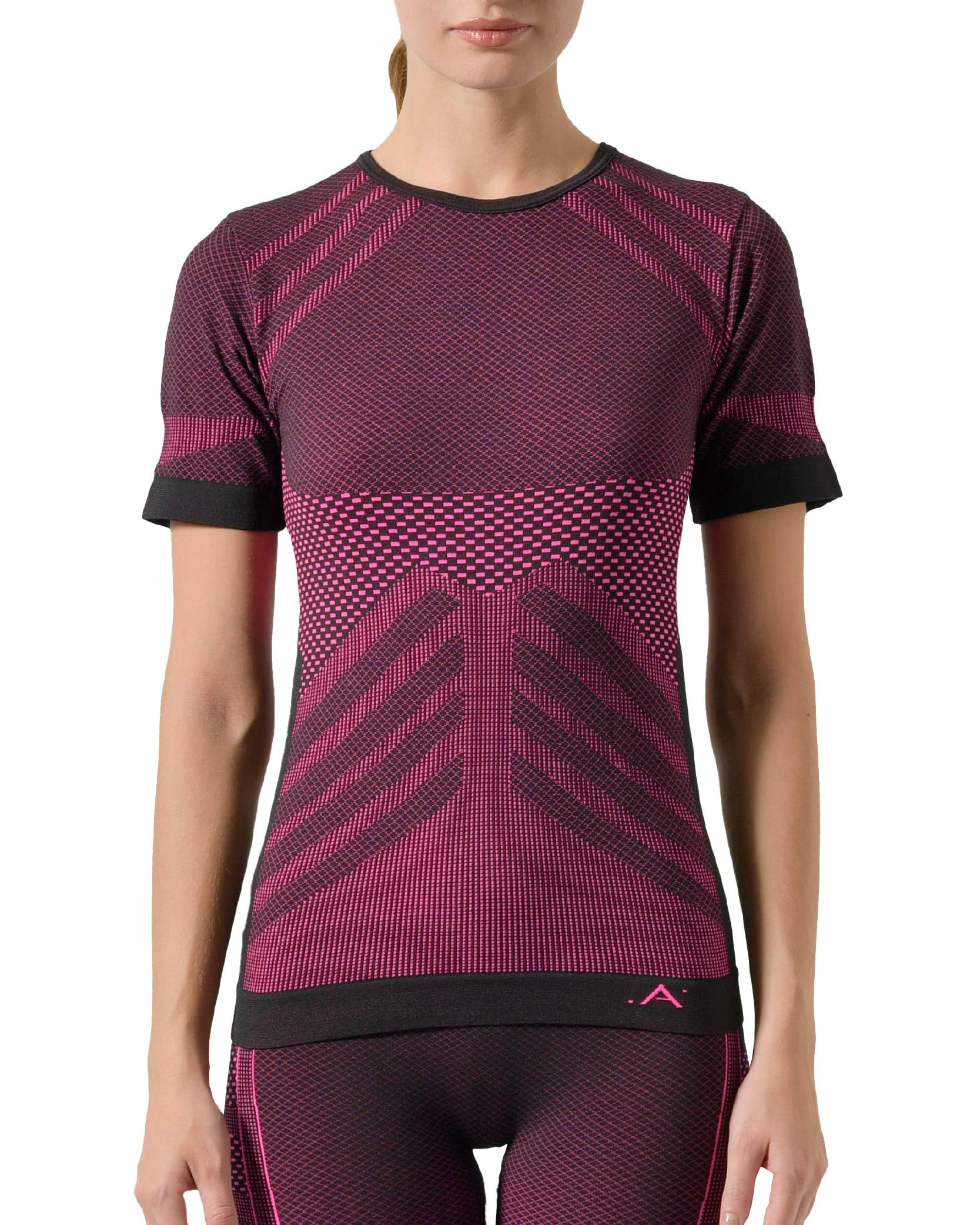 Risalti Thermal Tops Womens Short Sleeved Energy - Womens Thermal Top Breathable Microfibre, Women's Thermal Tops Technical, Thermal Underwear Womens Seamless, Thermal Base Layer - Made in Italy