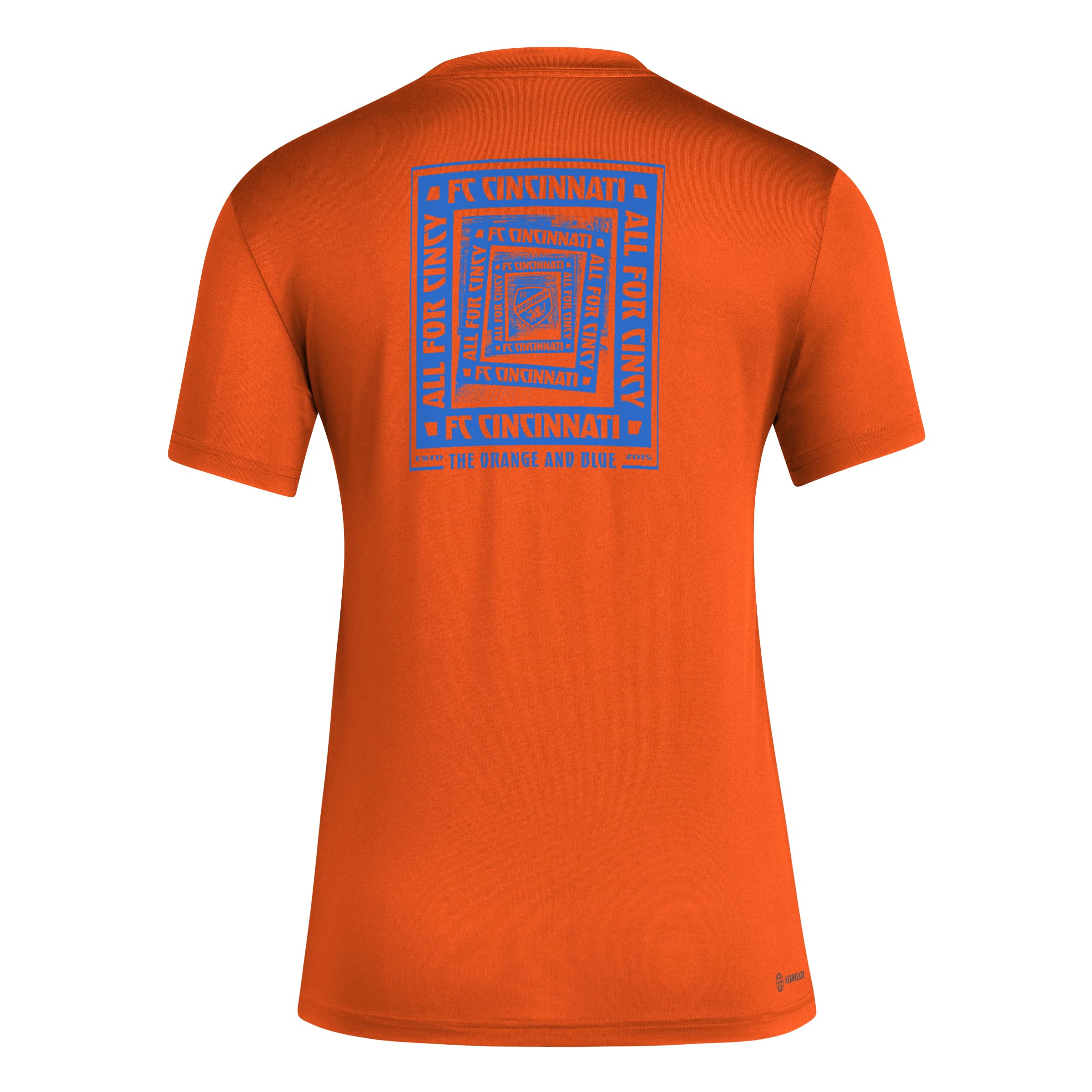 Condition photo showing New/Like New for adidas Women's FC Cincinnati Local Warp Pre-Game Short Sleeve T-Shirt