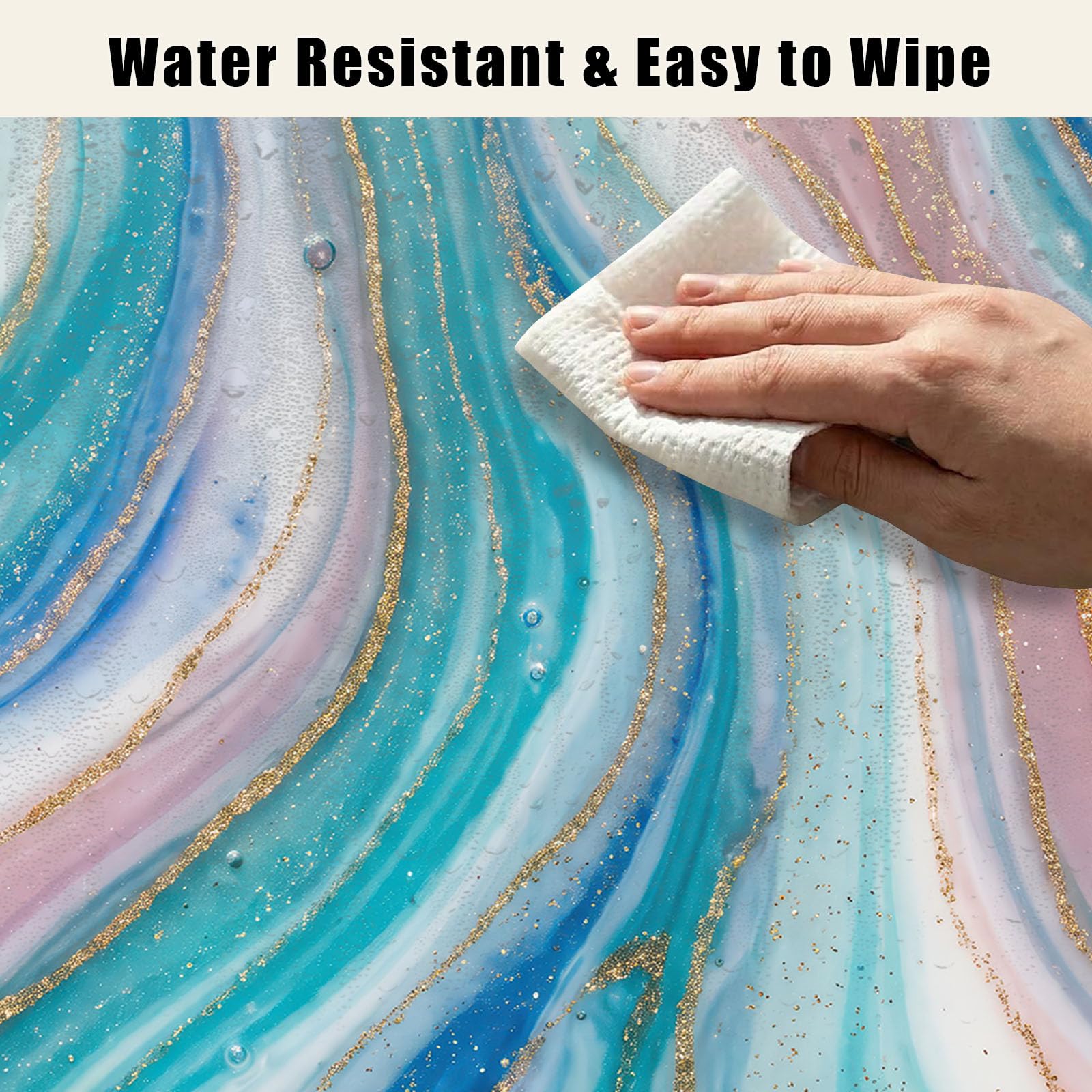Papel pintado 3D panorámico de lujo discreto, efecto acuarela curvo póster, 250 x 175 cm (L x H) Papel pintado no tejido de pared para salón de niños, sofá TV fondo decoración, rosa azul