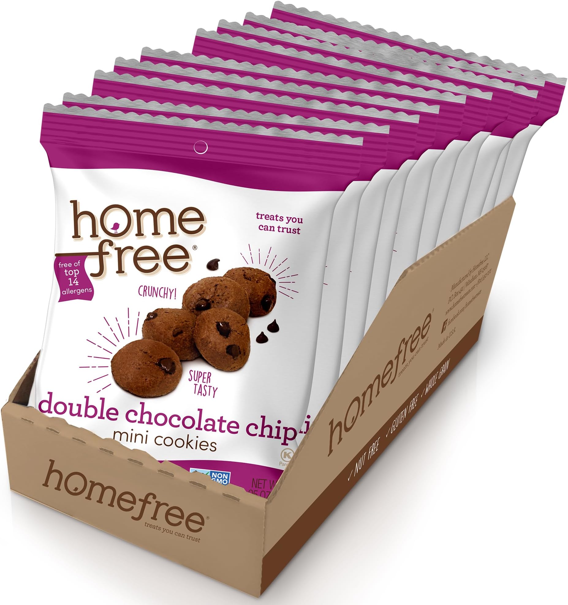Homefree Mini Double Chocolate Chip Cookies