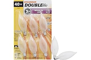 SYLVANIA 40W Light Bulbs, Dimmable Candelabra Base