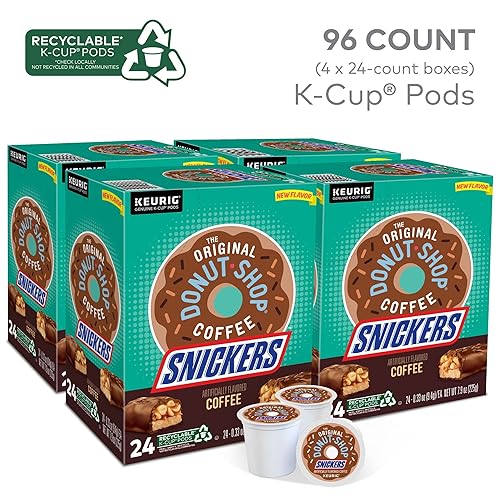 Miniatura 3 de The Original Donut Shop Snickers cápsulas Keurig de una sola porción K-Cup café saborizado 96 unidades