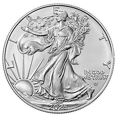Miniatura 3 de 2025 American Silver Eagle .999 Fine Silver in Direct Fit Air Tite with our Smyrnacoin Certificate of Authenticity Dollar Uncirculated US Mint