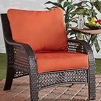 Vista 177 de Greendale Home Fashions 2-Piece Outdoor Deep Seat Cushion Set, Steel Blue Stripe