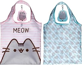 Puckator - Wiederverwendbare Einkaufstaschen & Aufbewahrungsbeutel - Nachhaltige Geschenke - Faltbare wiederverwendbare Einkaufstasche - Pusheen die Katze (pro Stück)