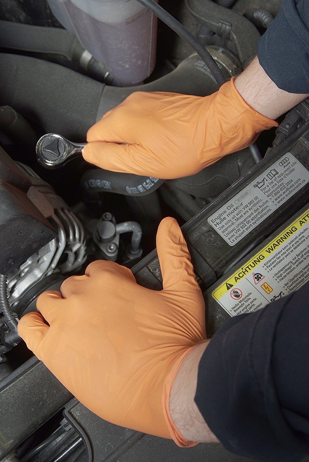 EPPCO Kunzer Tiger Grip M 100 gants jetables en nitrile Taille (gants) : M EN 374, EN 455