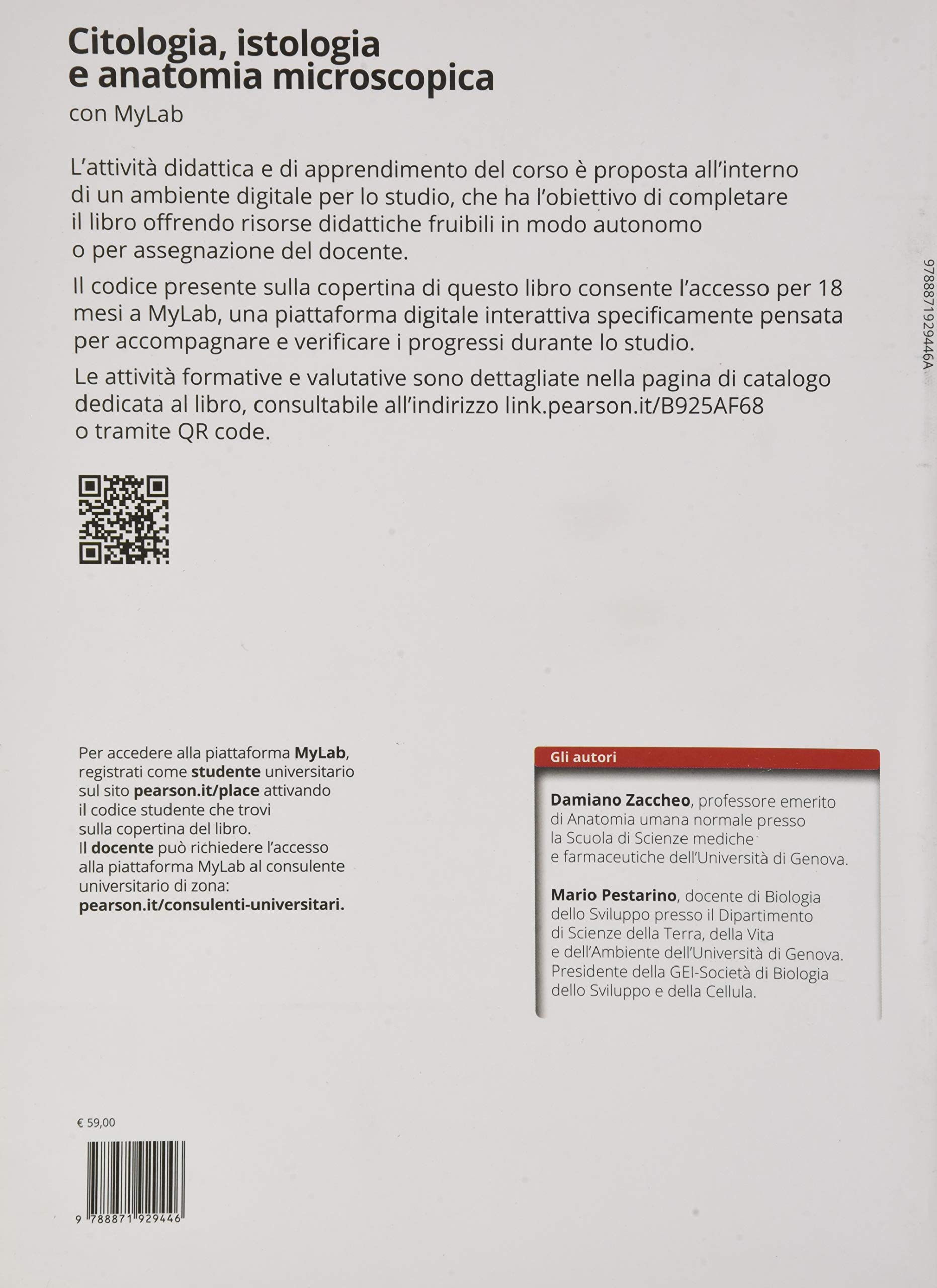 Citologia, istologia e anatomia microscopica. Con codice di download