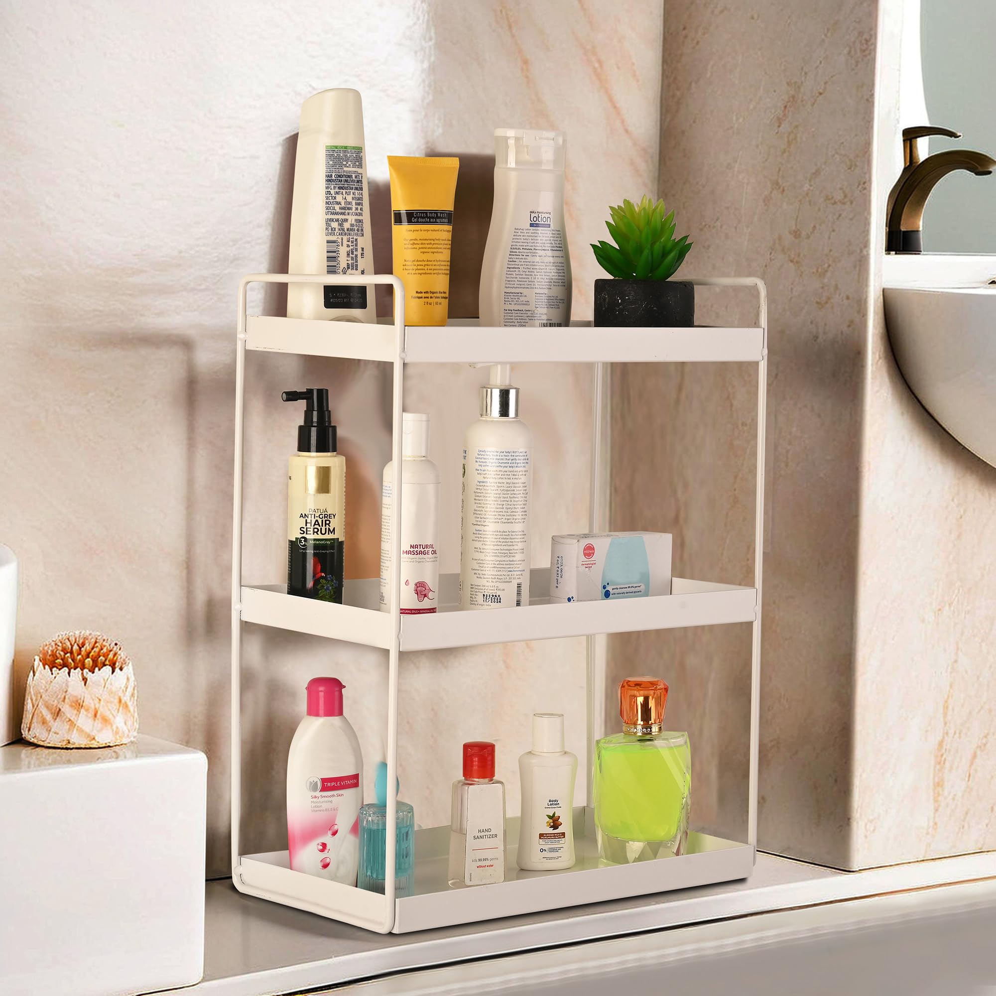 See full amazon price history chart for Kuber Industries 3-Tier Rust-Resistant Bathroom Organiser Stand | Space-Saving Bathroom Racks And Shelves for Soap, Shampoo & Toiletry Storage | White Kuber Industries 3-Tier Rust-Resistant Bathroom Organiser Stand | Space-Saving Bathroom Racks And Shelves for Soap, Shampoo & Toiletry Storage | White (B0DFWV7WMC) Amazon Price History, Amazon Price Tracker