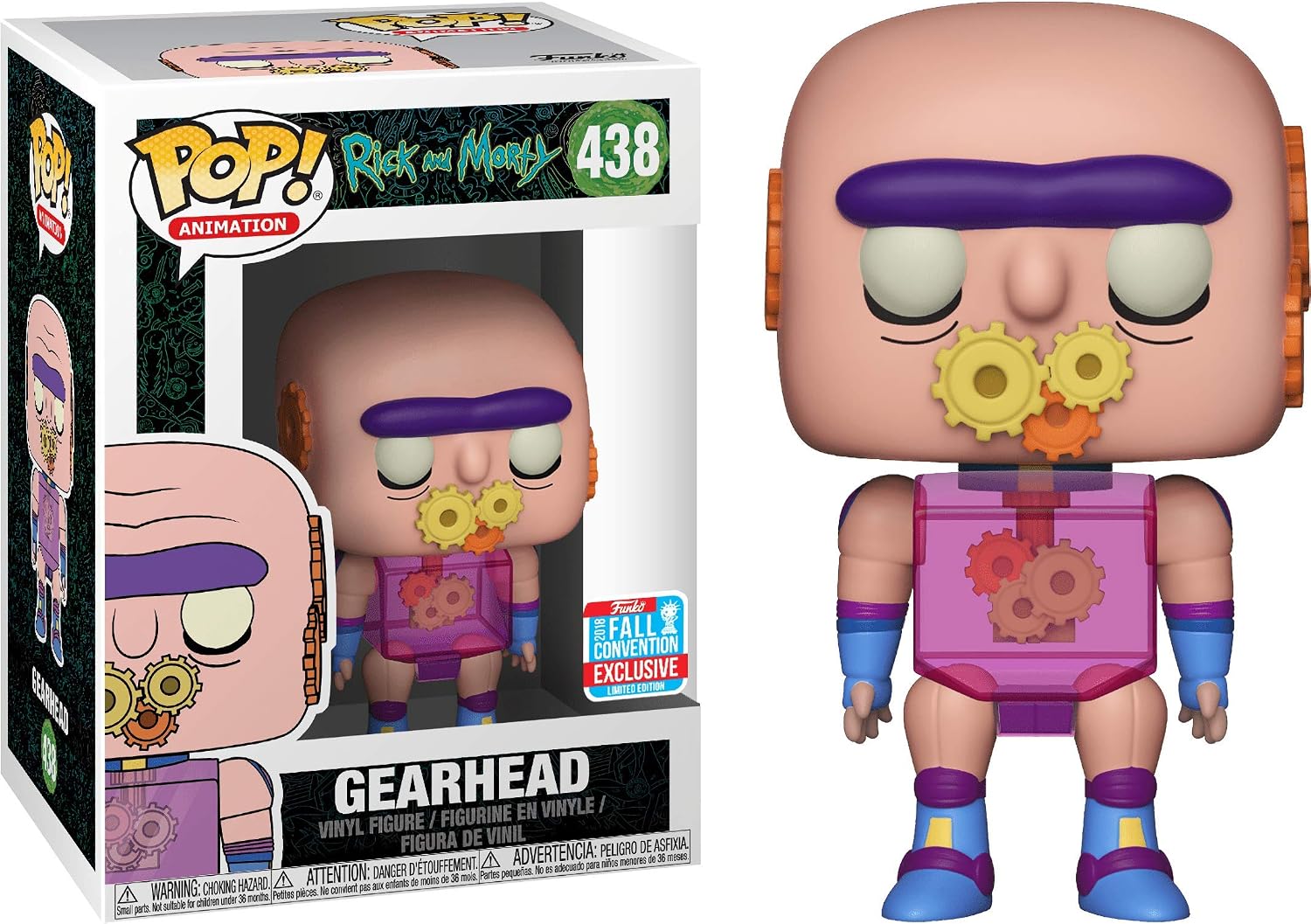 Holiday Deals 🛒 Gearhead (2018 Fall Con Exc): Fun ko P o p ! Animation Vinyl Figure Bundle with 1 Compatible 'ToysDiva' Graphic Protector (438 - 34840 - B)