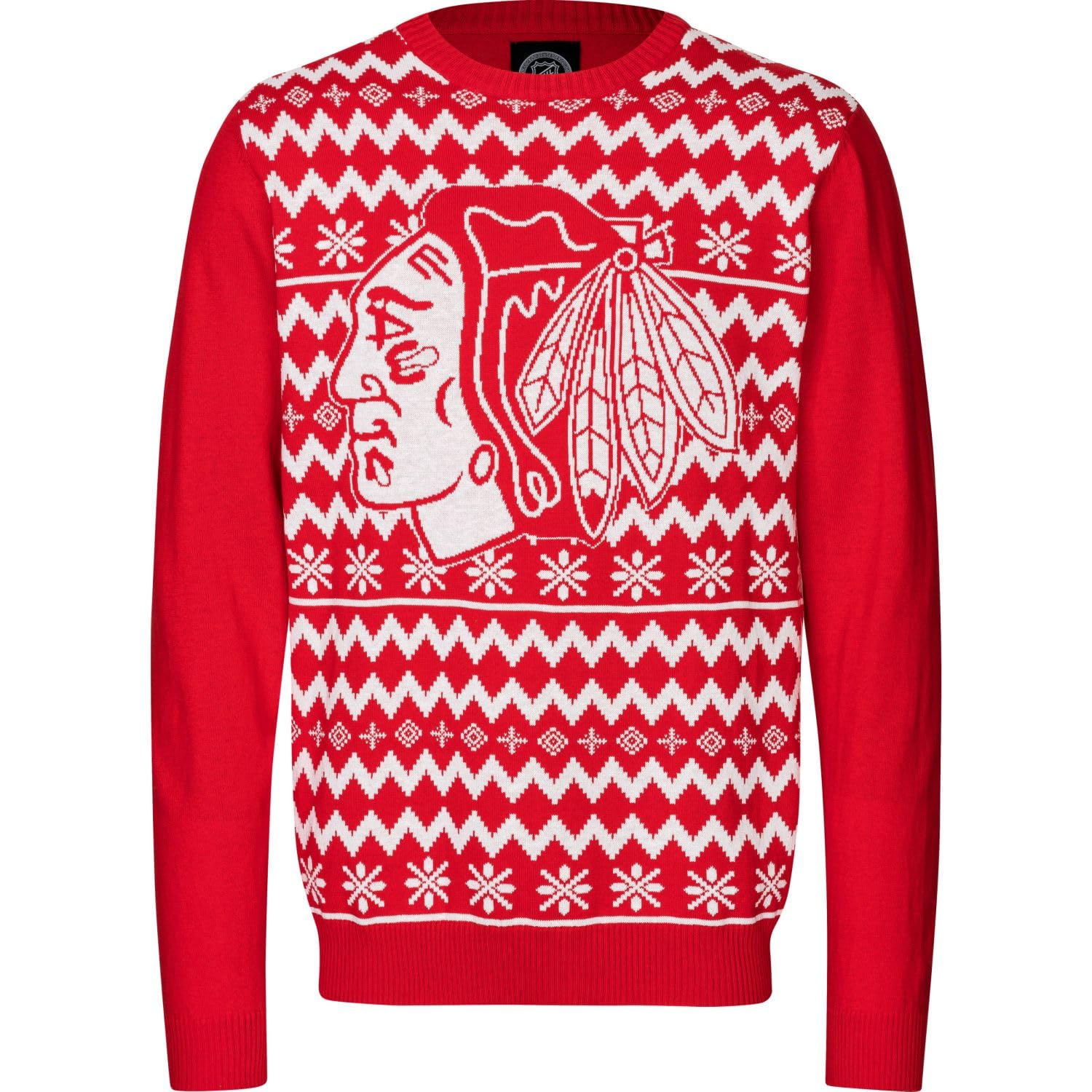 FOCO NFL Winter Ugly Sweater Dzianinowy sweter Chicago Blackhawks