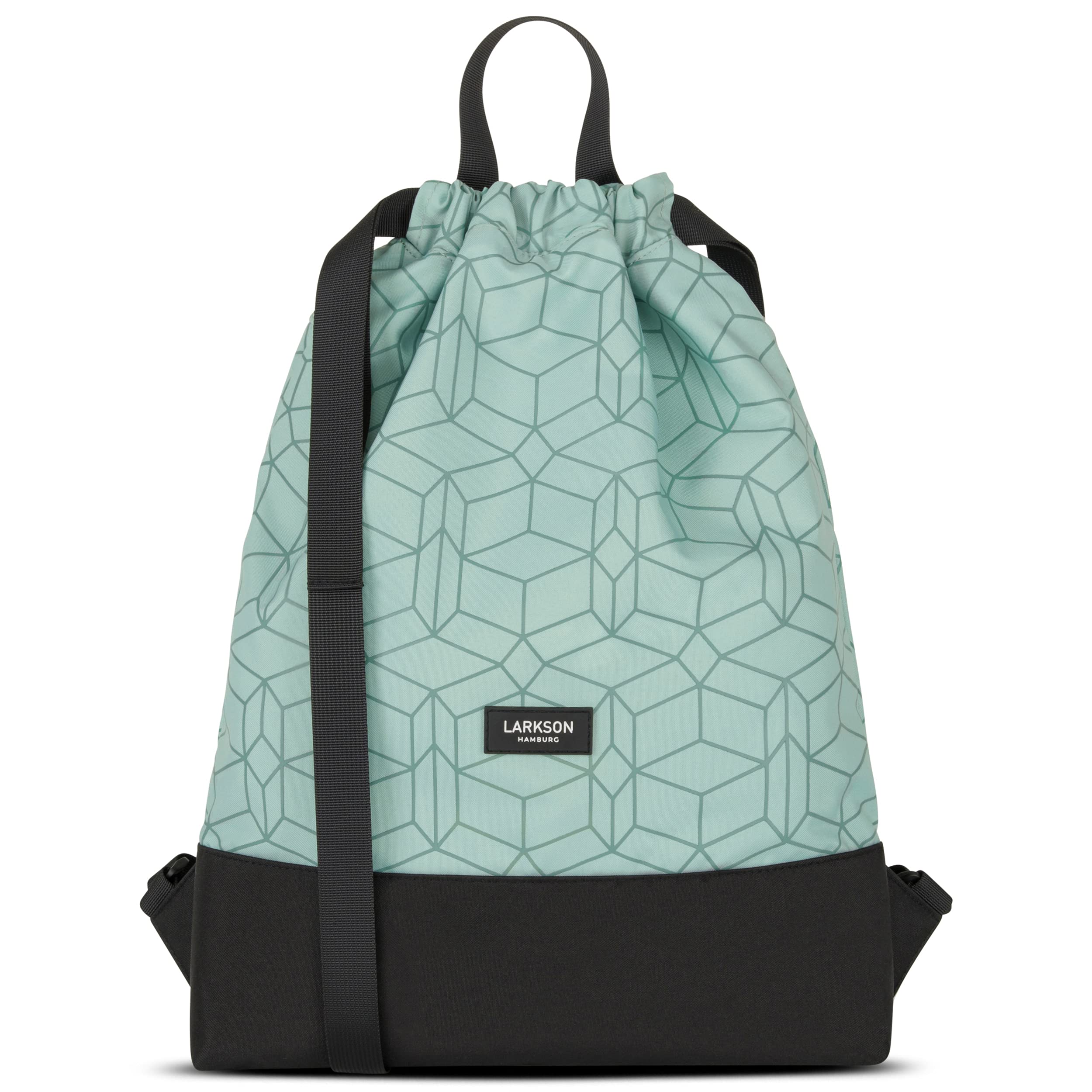 LARKSON Bolso de Deporte para Hombre y Mujer - No 7 - Bolsa para niños con Cordón - Mochila pequeña de tela para el Gimnasio - Material reciclado