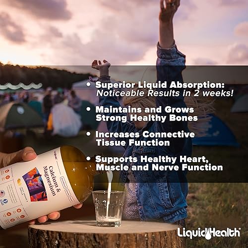 Miniatura 4 de LIQUIDHEALTH Calcio con magnesio apoyo articular + atención de los niños, calma y enfoque paquete de suplemento de apoyo de memoria para niños