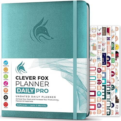Clever Fox Agenda Daily PRO  Agenda diaria de 8.5 x 11 pulgadas tamaño A4 y diario de gratitud para aumentar la productividad, gestión del tiempo y