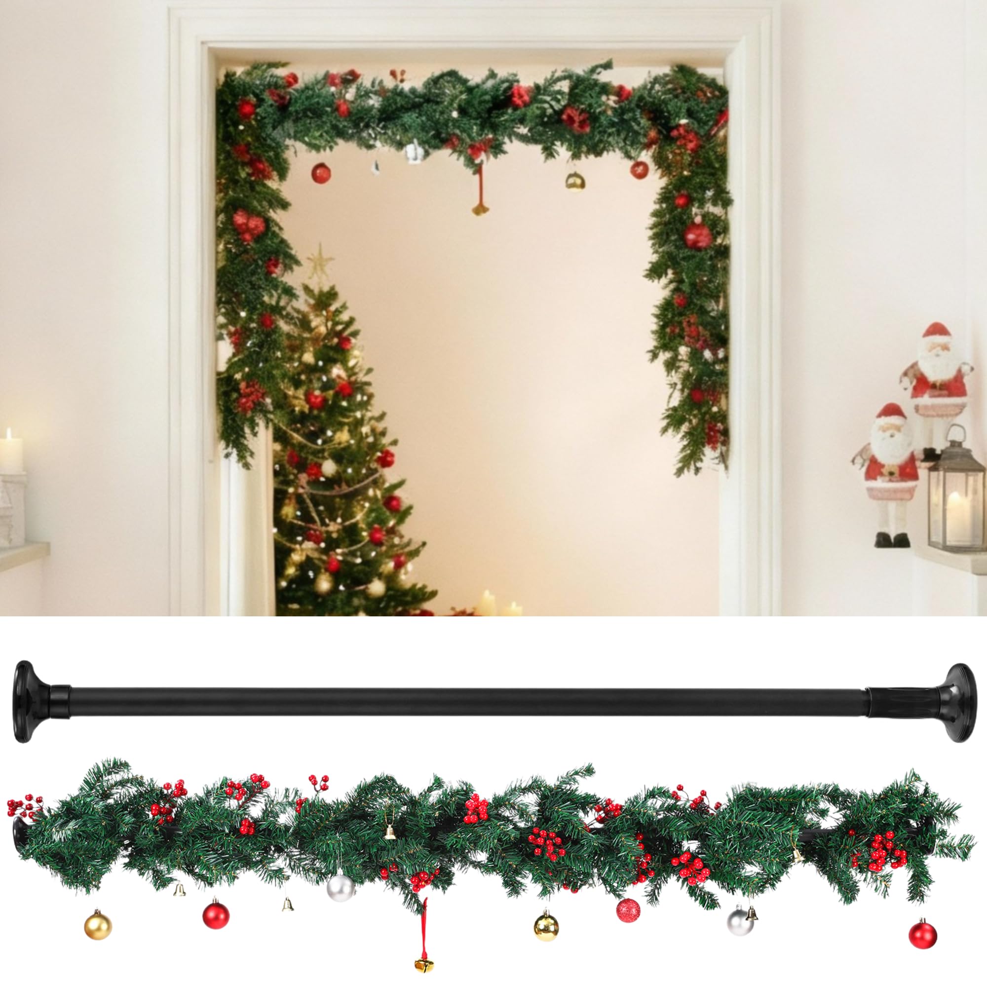 Amazon.com: Kritkin Garland Hanger with 8.8 ft Christmas Pine