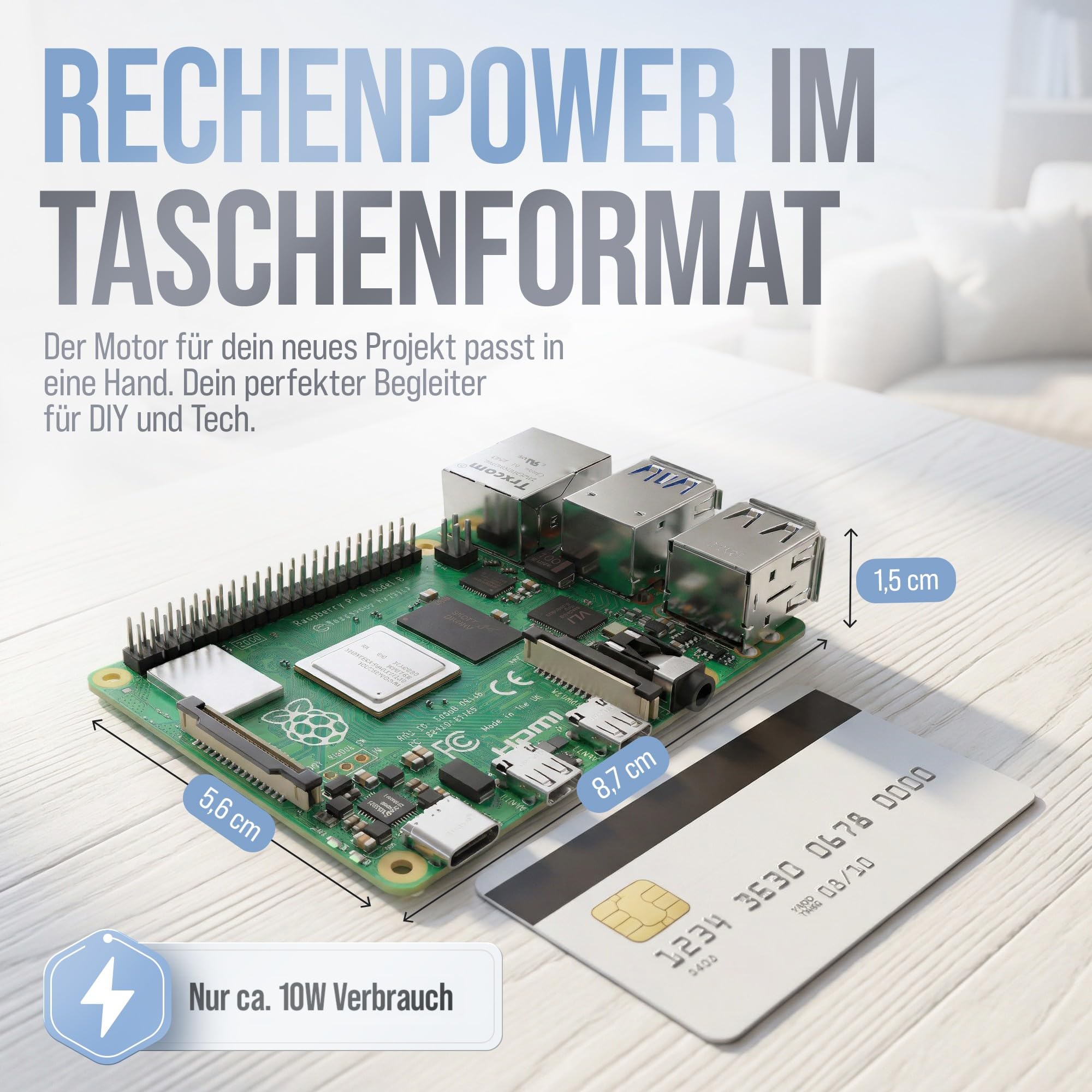 Raspberry Pi 4 4GB Starter Set 64GB Black Edition Netzteil 15W Gehäuse schwarz Kühlkörper Set 4K Micro HDMI Kabel