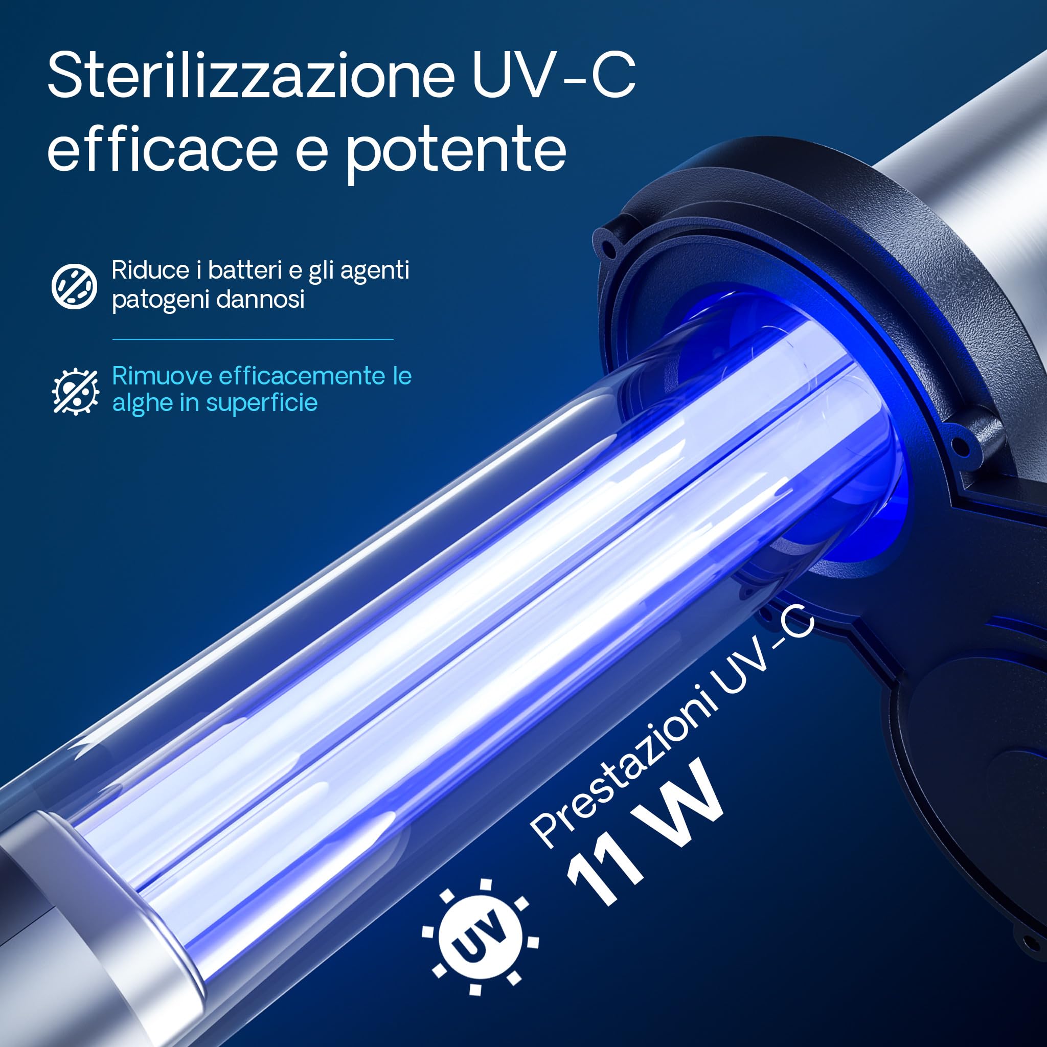SunSun CPA-2500 Filtro a pressione per laghetto con UVC da 11 W Per laghetti fino a 6000 litri