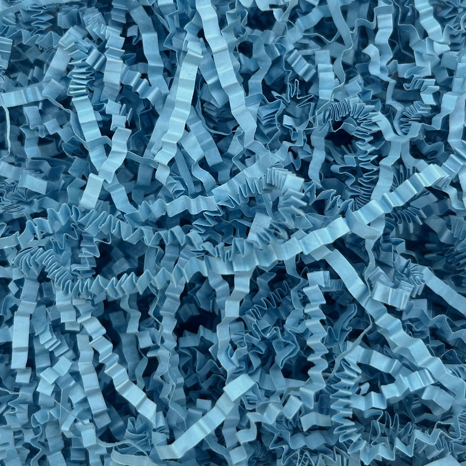 Tisspoms 1LB Deep Blue Crinkle Cut Paper Shred Filler, Paper Shreds for Basket Fillers, Birthday, Gift Wrapping, Anniversary, Wedding, Halloween,