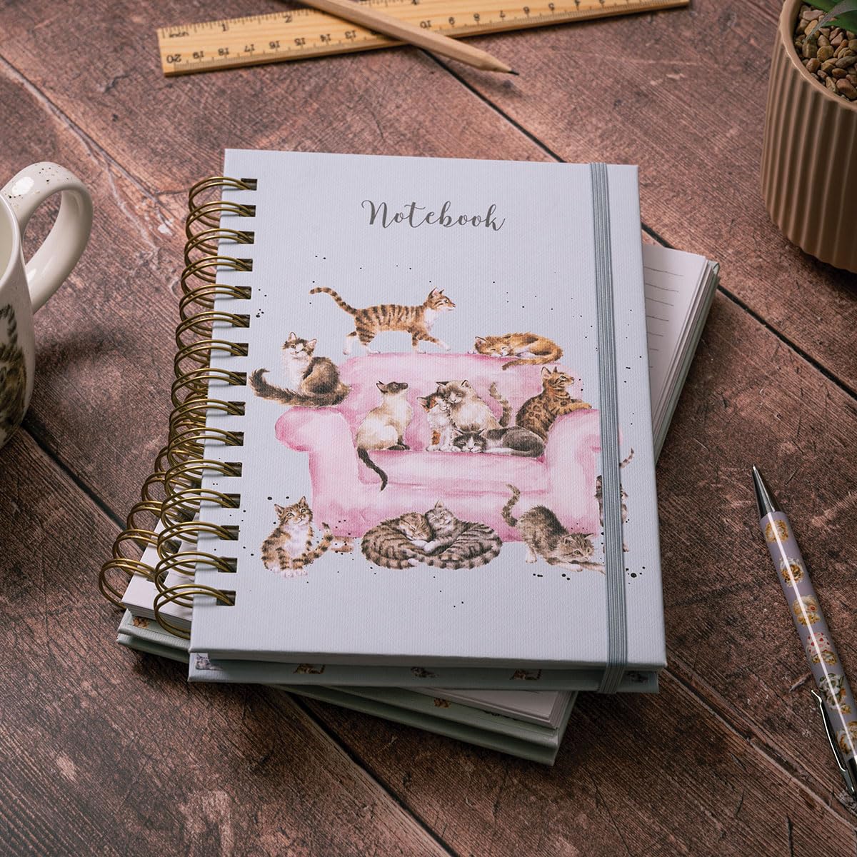Wrendale Designs by Hannah Dale Cattitude' Cat Notebook, Multicolor - Image 2